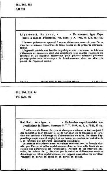 Bollettino del Centro Volpi di elettrologia