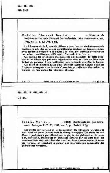 Bollettino del Centro Volpi di elettrologia