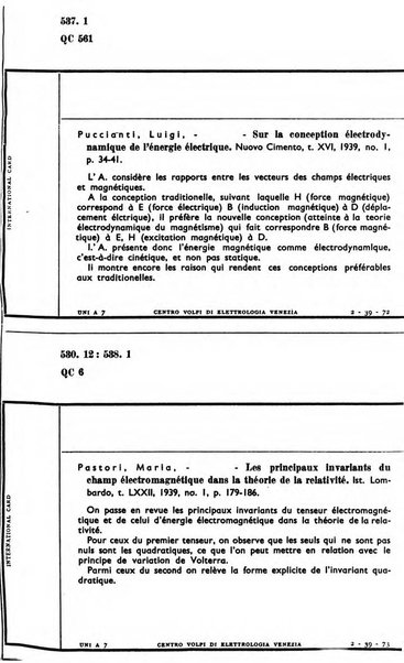 Bollettino del Centro Volpi di elettrologia