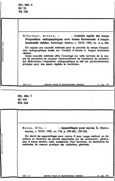 Bollettino del Centro Volpi di elettrologia