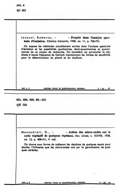 Bollettino del Centro Volpi di elettrologia