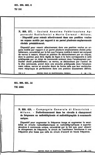 Bollettino del Centro Volpi di elettrologia