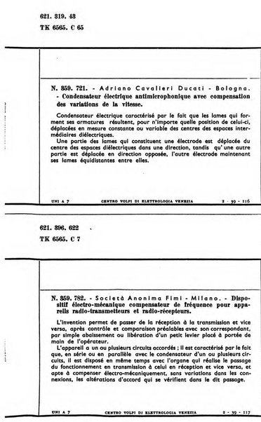 Bollettino del Centro Volpi di elettrologia