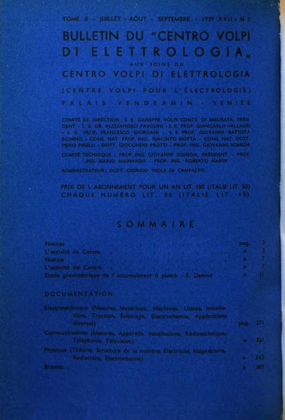 Bollettino del Centro Volpi di elettrologia