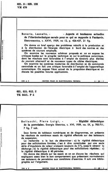 Bollettino del Centro Volpi di elettrologia