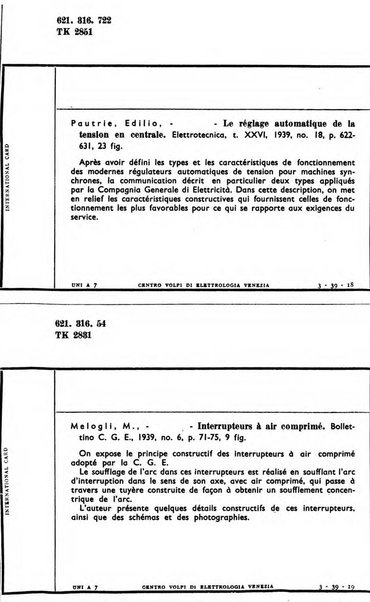 Bollettino del Centro Volpi di elettrologia