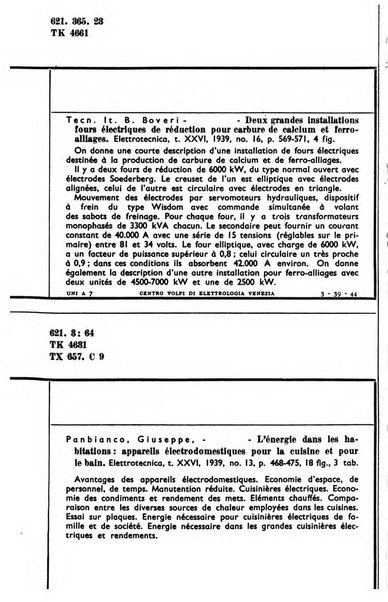 Bollettino del Centro Volpi di elettrologia