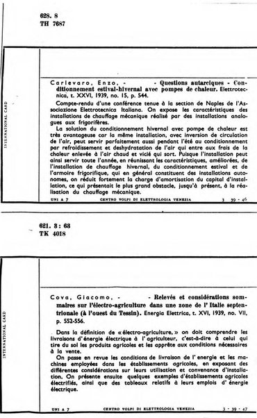 Bollettino del Centro Volpi di elettrologia