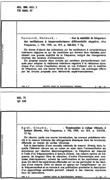 Bollettino del Centro Volpi di elettrologia