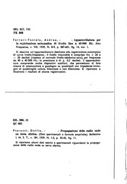 Bollettino del Centro Volpi di elettrologia