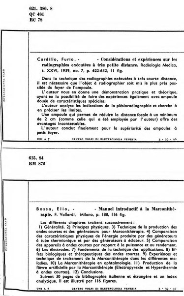 Bollettino del Centro Volpi di elettrologia