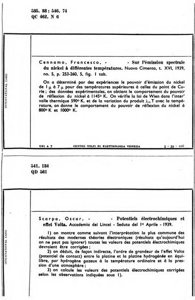 Bollettino del Centro Volpi di elettrologia