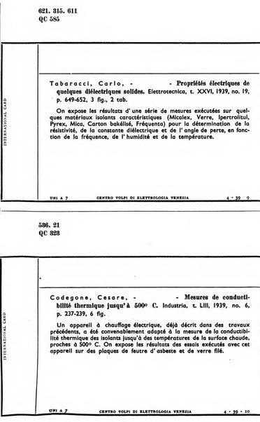 Bollettino del Centro Volpi di elettrologia