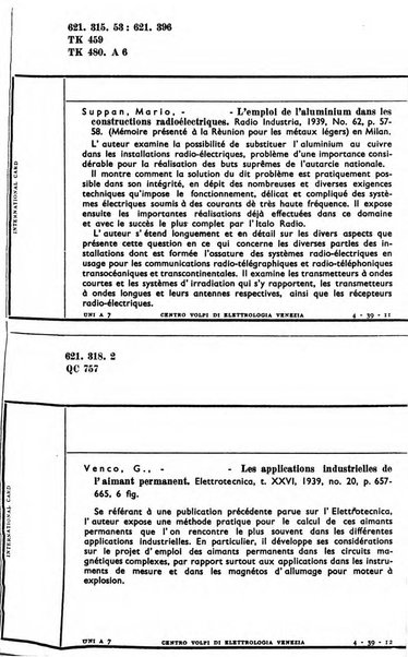 Bollettino del Centro Volpi di elettrologia