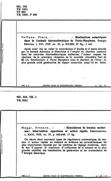 Bollettino del Centro Volpi di elettrologia