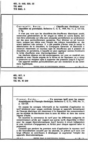 Bollettino del Centro Volpi di elettrologia