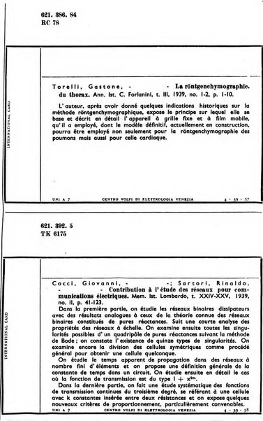 Bollettino del Centro Volpi di elettrologia