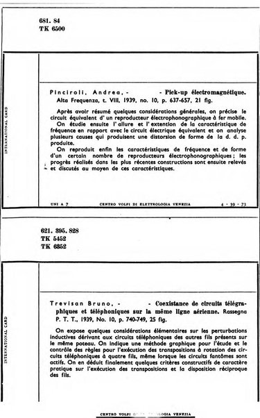 Bollettino del Centro Volpi di elettrologia