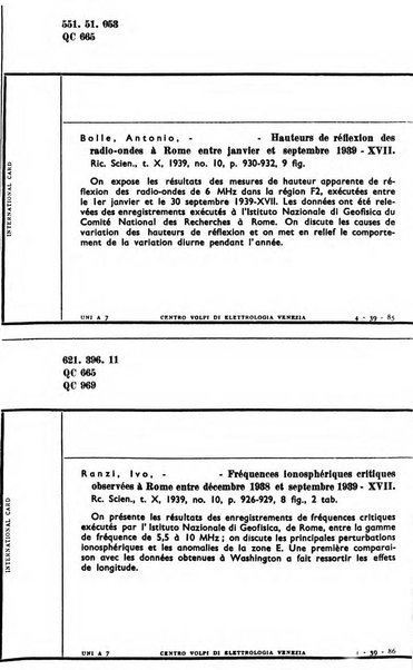 Bollettino del Centro Volpi di elettrologia