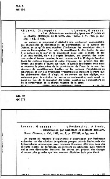 Bollettino del Centro Volpi di elettrologia