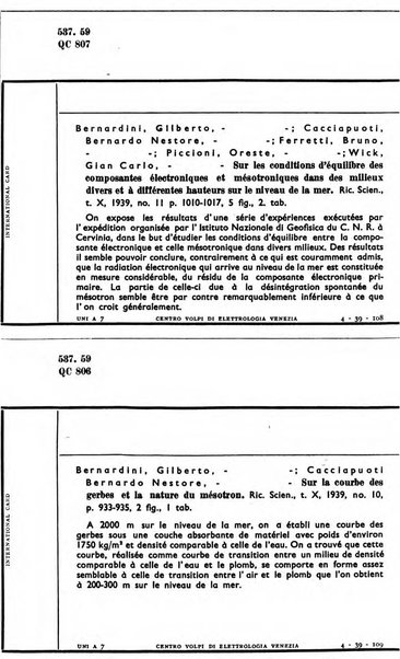 Bollettino del Centro Volpi di elettrologia