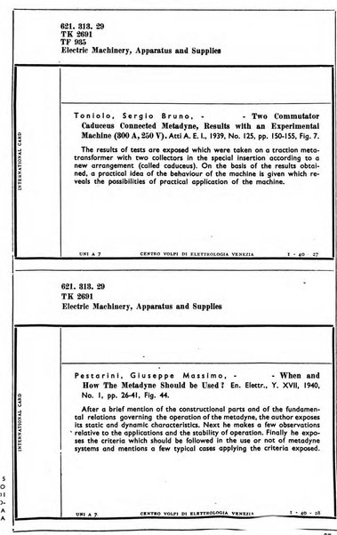 Bollettino del Centro Volpi di elettrologia