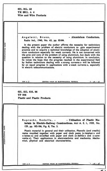 Bollettino del Centro Volpi di elettrologia