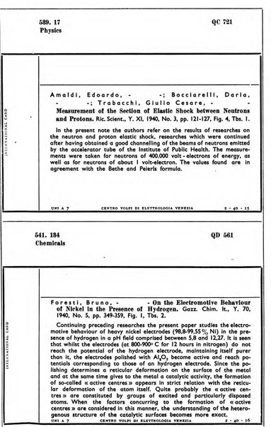 Bollettino del Centro Volpi di elettrologia