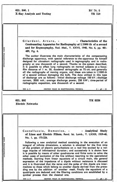 Bollettino del Centro Volpi di elettrologia