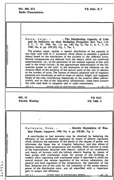 Bollettino del Centro Volpi di elettrologia