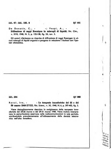 Bollettino del Centro Volpi di elettrologia