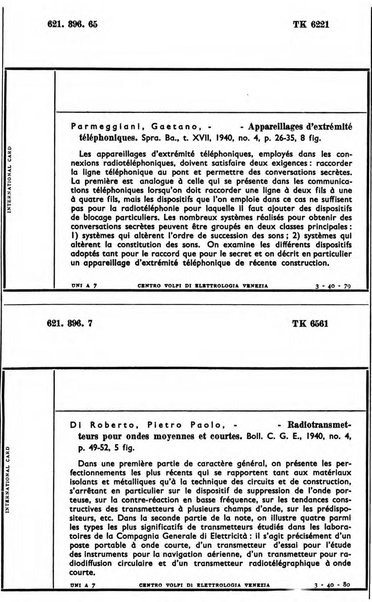 Bollettino del Centro Volpi di elettrologia