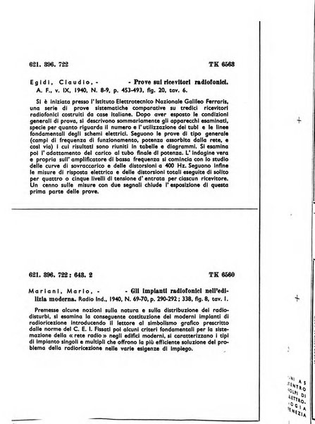 Bollettino del Centro Volpi di elettrologia