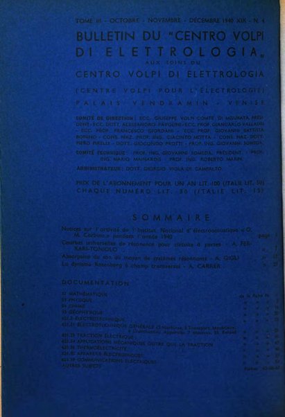 Bollettino del Centro Volpi di elettrologia