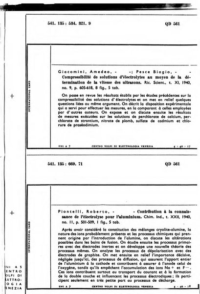 Bollettino del Centro Volpi di elettrologia