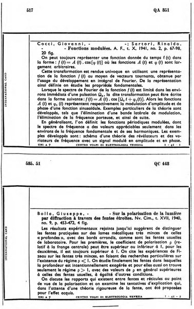 Bollettino del Centro Volpi di elettrologia