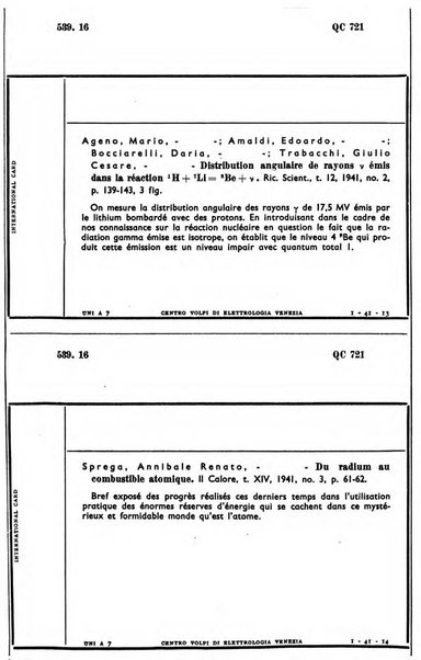 Bollettino del Centro Volpi di elettrologia