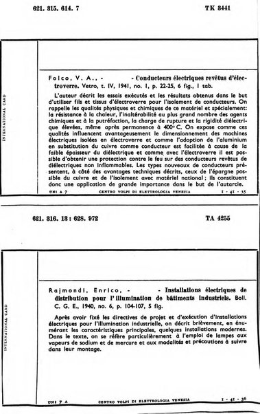 Bollettino del Centro Volpi di elettrologia