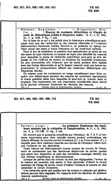 Bollettino del Centro Volpi di elettrologia