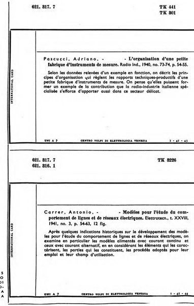 Bollettino del Centro Volpi di elettrologia