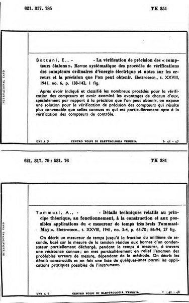 Bollettino del Centro Volpi di elettrologia