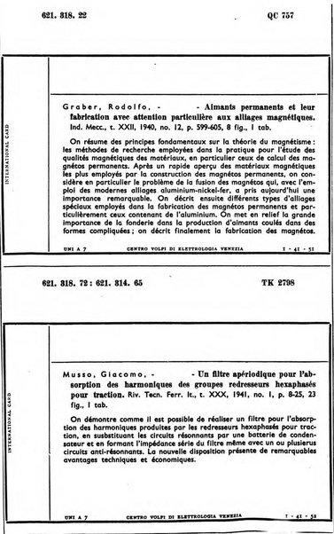 Bollettino del Centro Volpi di elettrologia