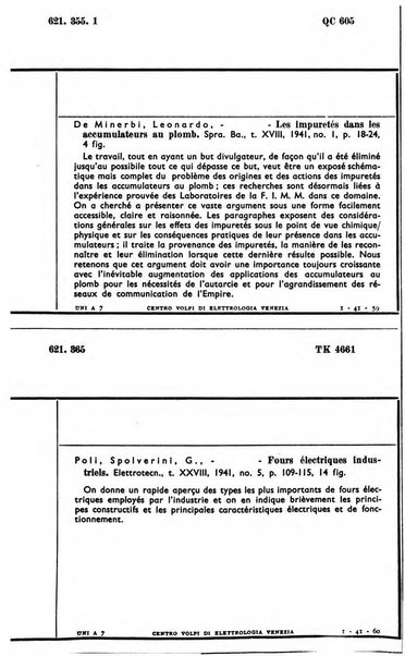 Bollettino del Centro Volpi di elettrologia