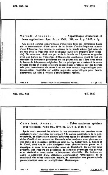 Bollettino del Centro Volpi di elettrologia