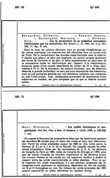 Bollettino del Centro Volpi di elettrologia