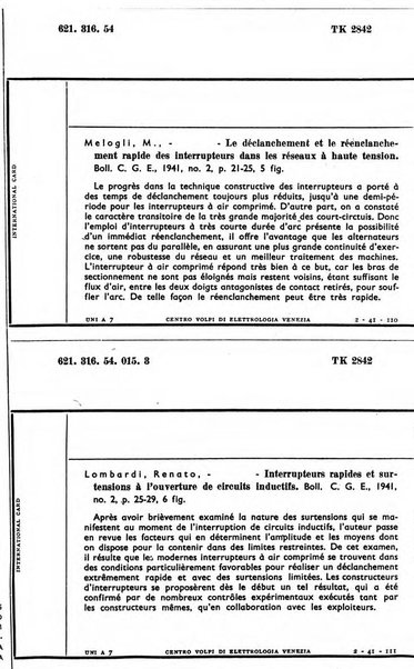 Bollettino del Centro Volpi di elettrologia