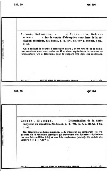 Bollettino del Centro Volpi di elettrologia