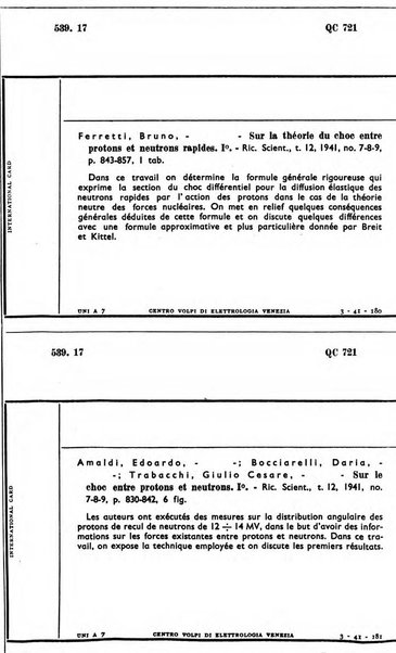 Bollettino del Centro Volpi di elettrologia