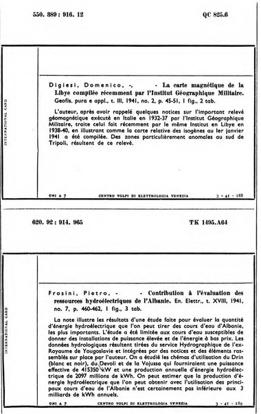 Bollettino del Centro Volpi di elettrologia