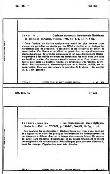 Bollettino del Centro Volpi di elettrologia